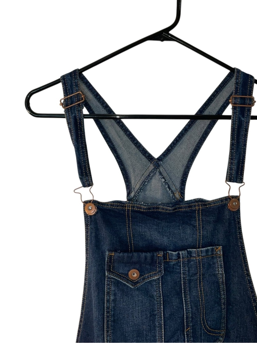 No Boundaries Dark Blue Denim Overalls - Picture 3 of 7